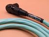 Pig Hog Hex Series Right Angle Mic Cable, 10ft - Seafoam Green