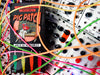 8 pk 24" mono patch cables (Neon orange, neon green, neon yellow, neon pink)