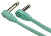 Pig Hog Lil Pigs 2ft Low Profile Patch Cables - 2 pack, Seafoam Green