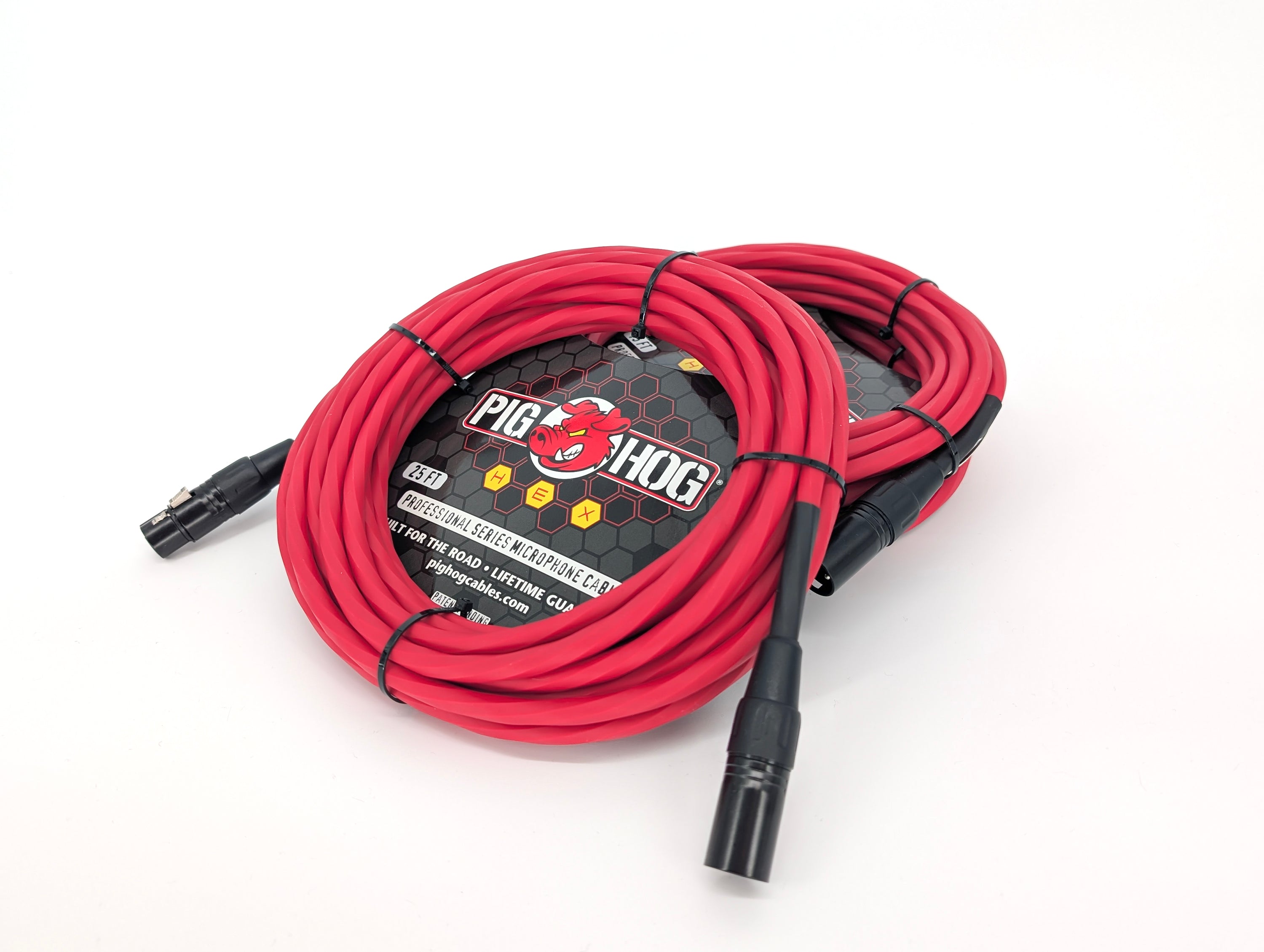 Pig Hog Hex Series Mic Cable, 20ft - Candy Apple Red