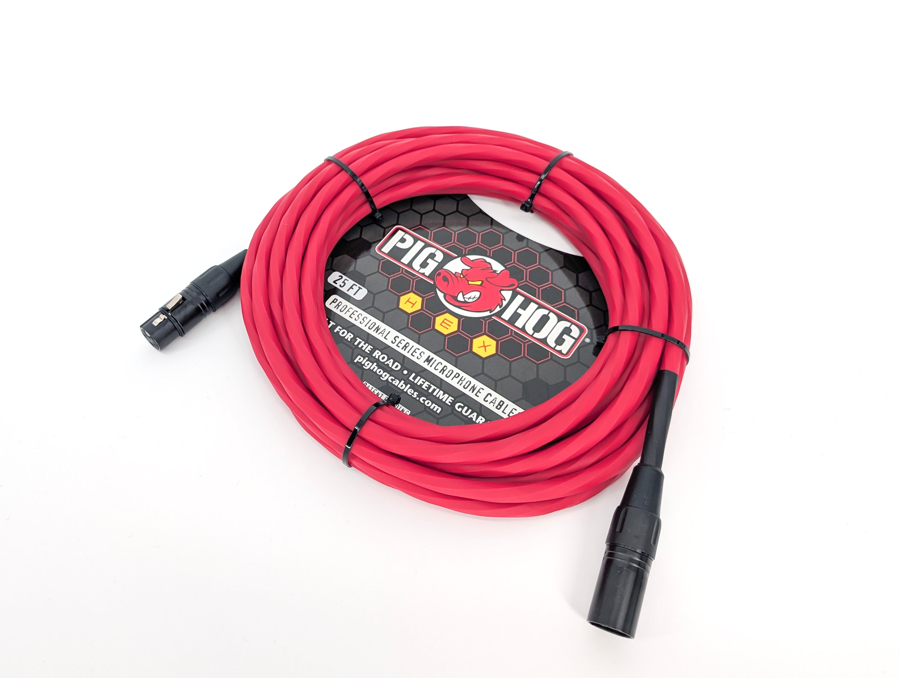 Pig Hog Hex Series Mic Cable, 20ft - Candy Apple Red