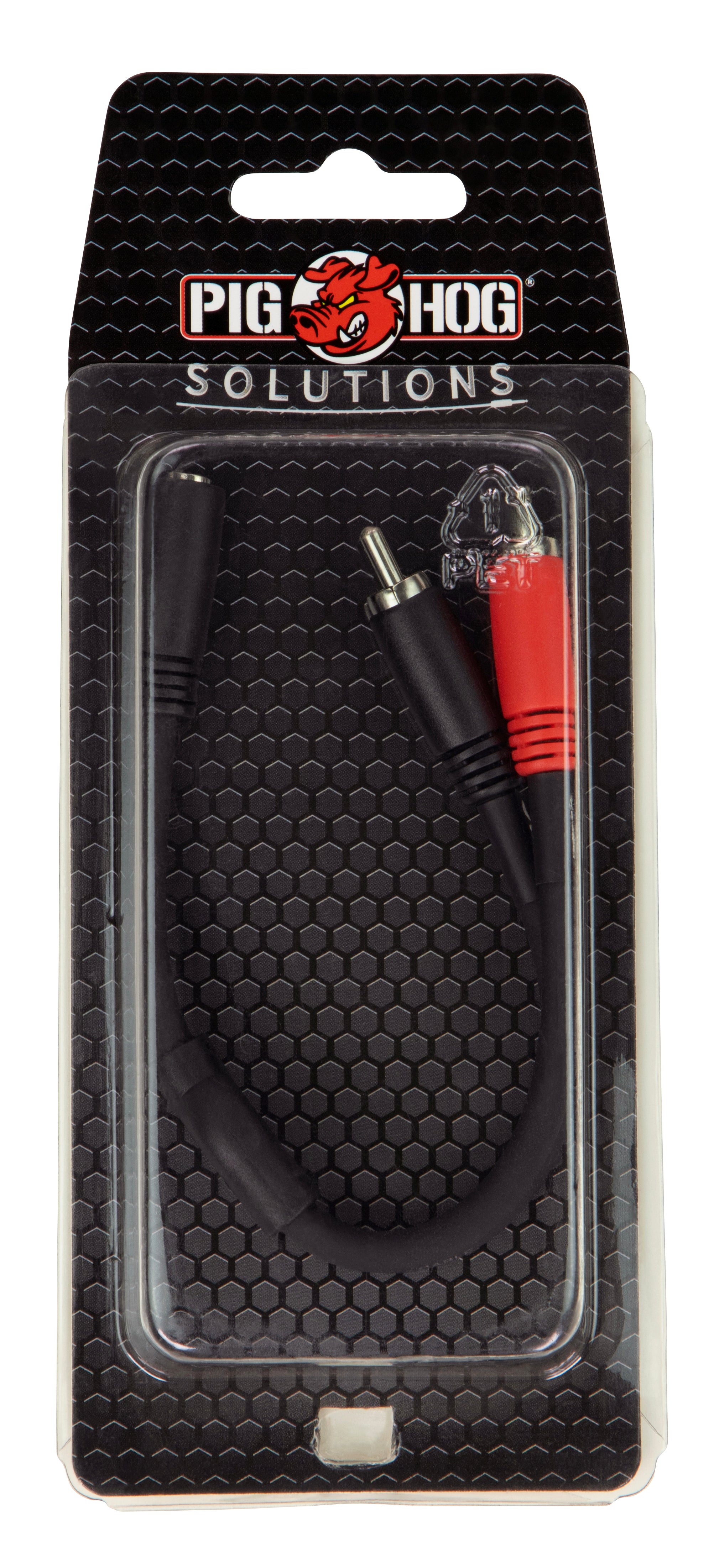 Pig Hog Solutions 6" Y cable, 3.5mm TRS (F) - Dual RCA (M)