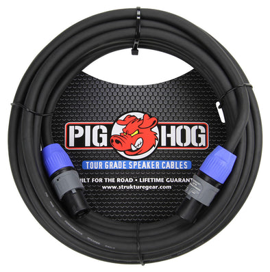 Pig Hog 50ft Speaker Cable, Speakon to Speakon