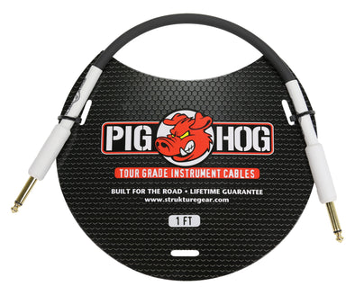 Pig Hog 1ft 1/4" - 1/4" 8mm Inst. Cable