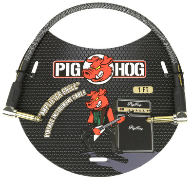 Pig Hog "Amplifier Grill" 1ft Right Angled Patch Cable