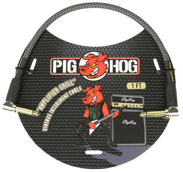 Pig Hog "Amplifier Grill" 1ft Right Angled Patch Cable