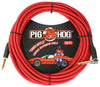 Pig Hog "Candy Apple Red" Instrument Cable, 20ft. Right Angle