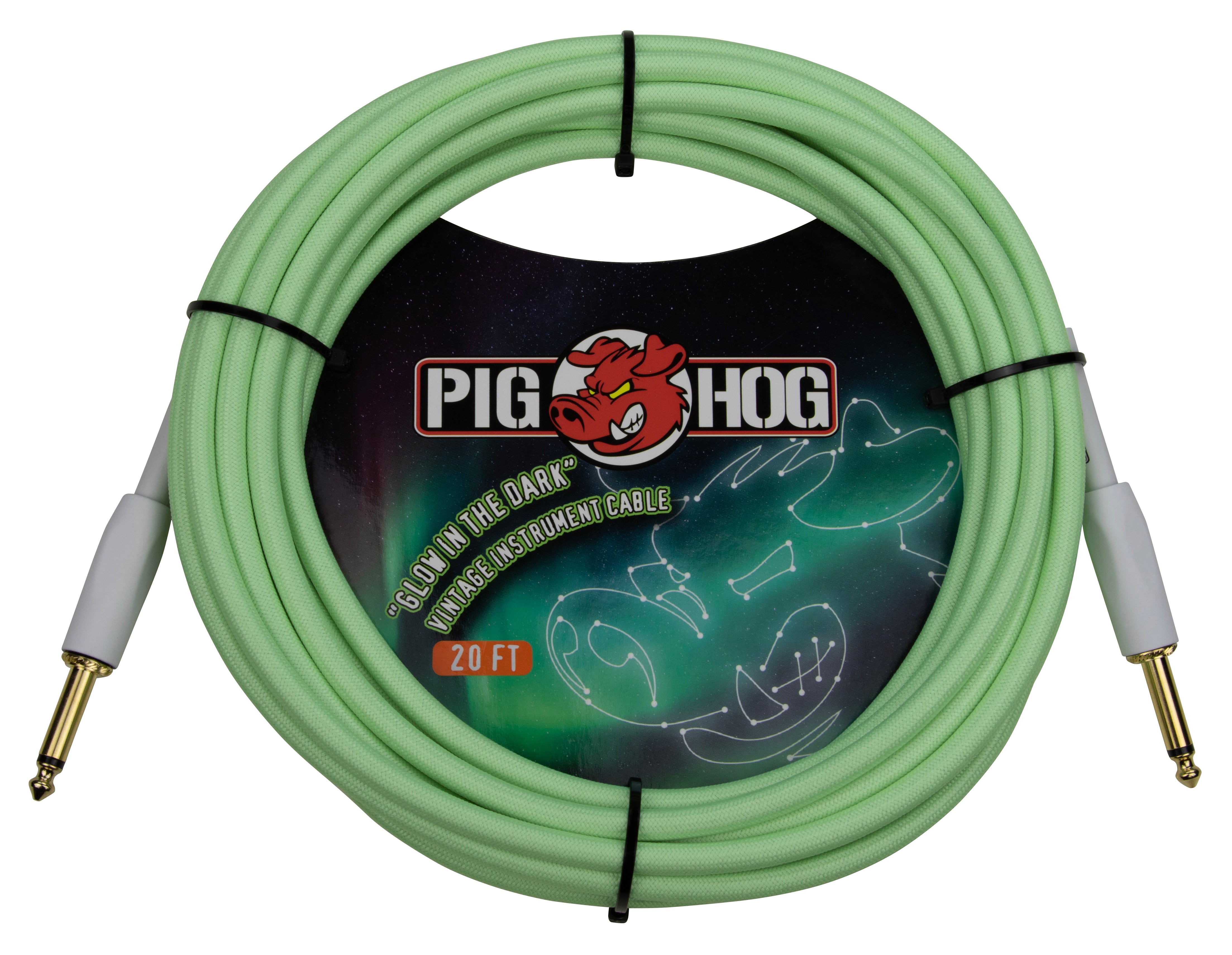 Cavo Per Strumenti Pig Hog PCH20GLOR 20Ft – Jack-Jack Angolo Retto, Fosforescente - Foto 4