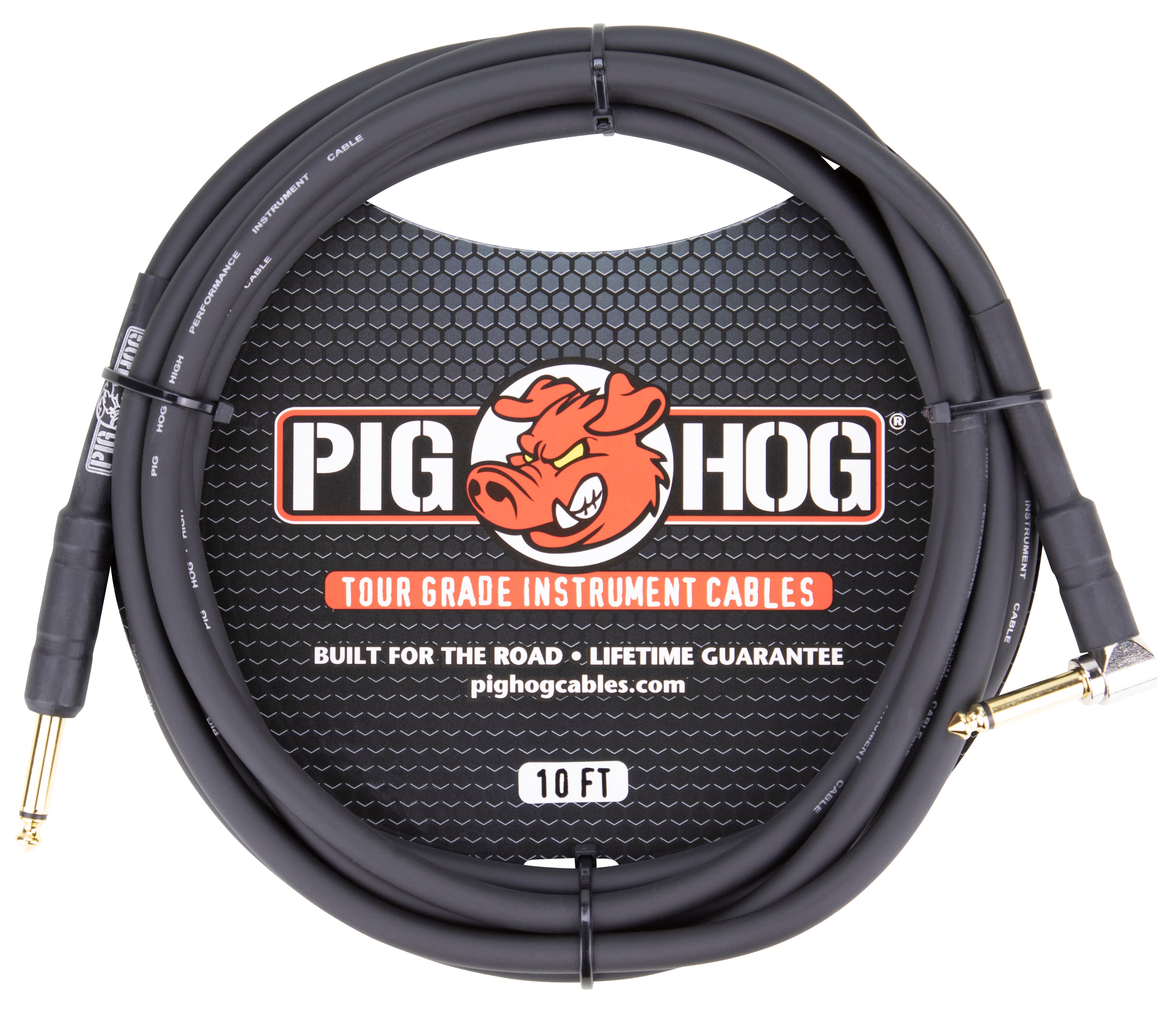 Pig Hog 1/4" - 1/4" Right Angle 8mm Inst. Cable