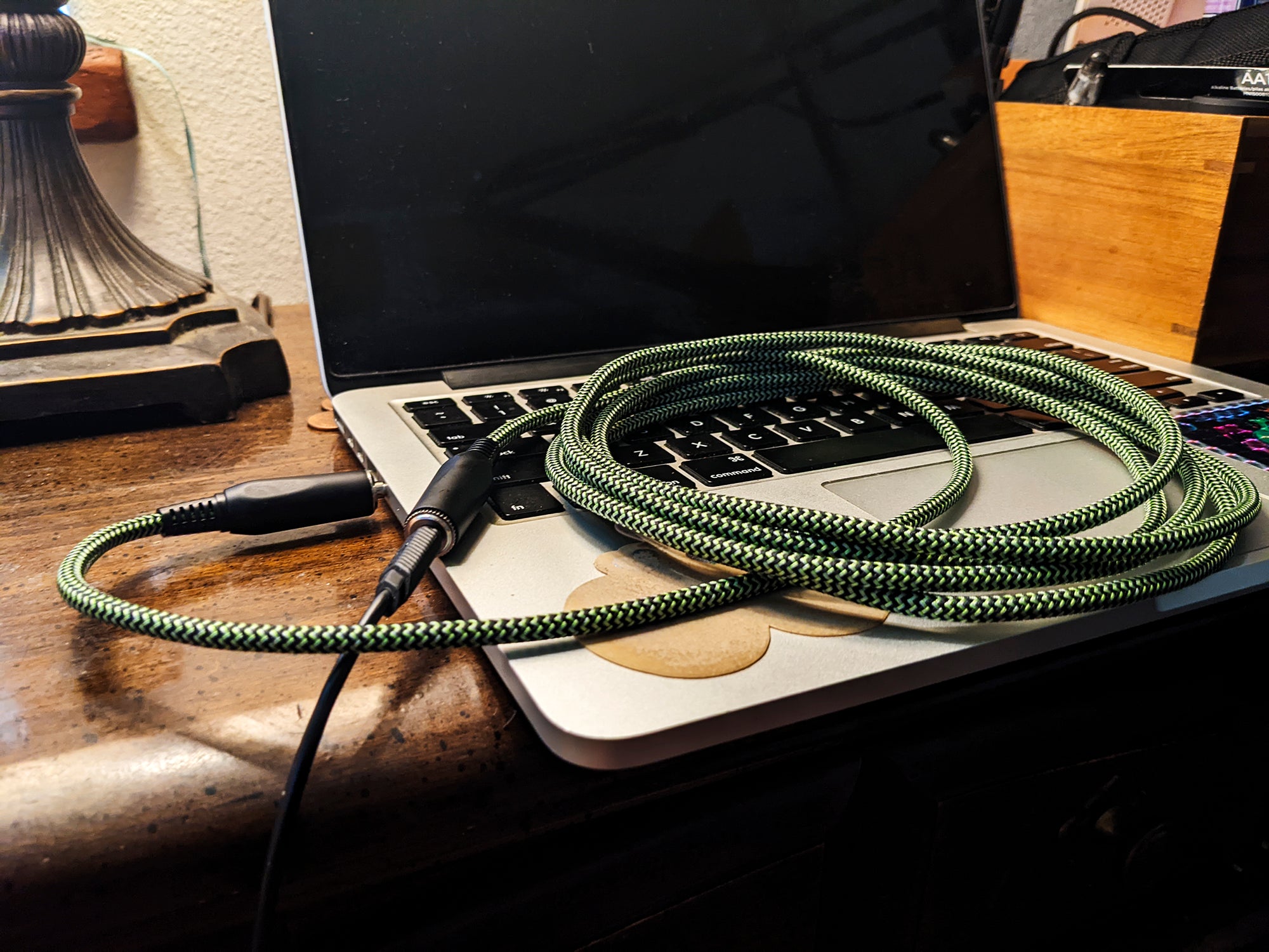 Headphone Extension Cable, 3.5mm, Jamaican Green