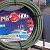 Pig Hog "Jamaican Green" Instrument Cable, 20ft Right Angle