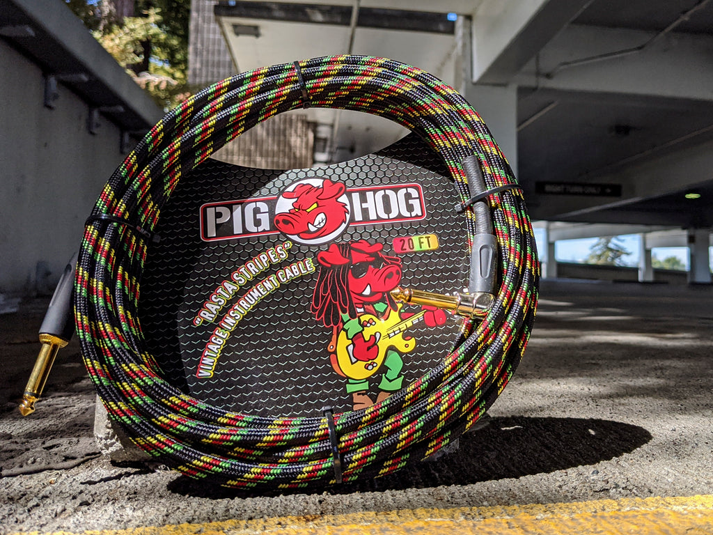 専門店 ギターケーブル シールド 6m ストレート×ストレート PIGHOG PCH20RA Rasta Stripes 20ft ラスタストライプ  Cable S ピッグホッグ spsale09