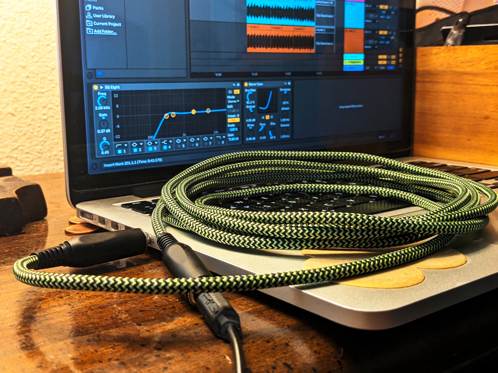 Headphone Extension Cable, 3.5mm, Jamaican Green