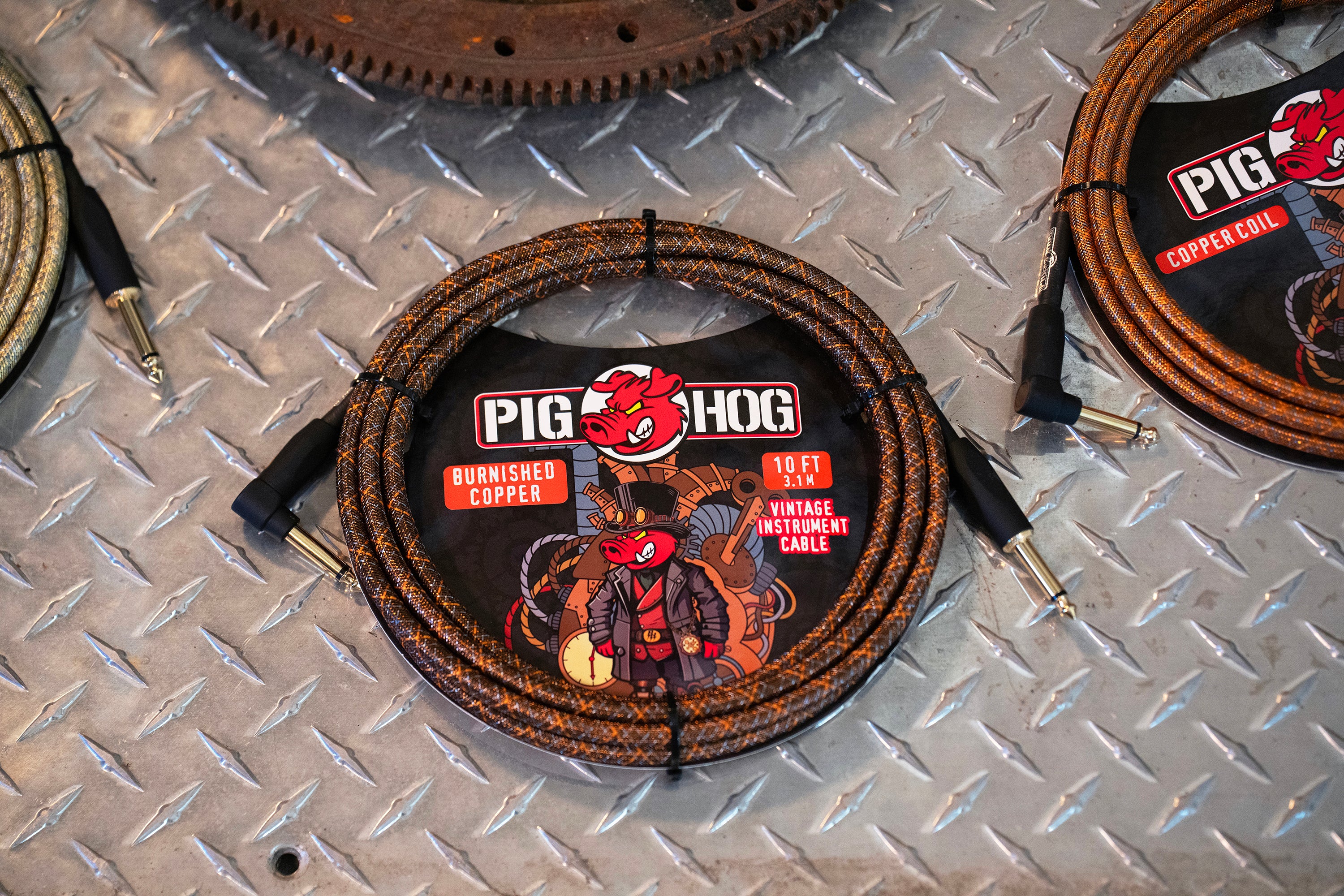 Pig Hog "Burnished Copper" Instrument Cable, 20ft Right Angle