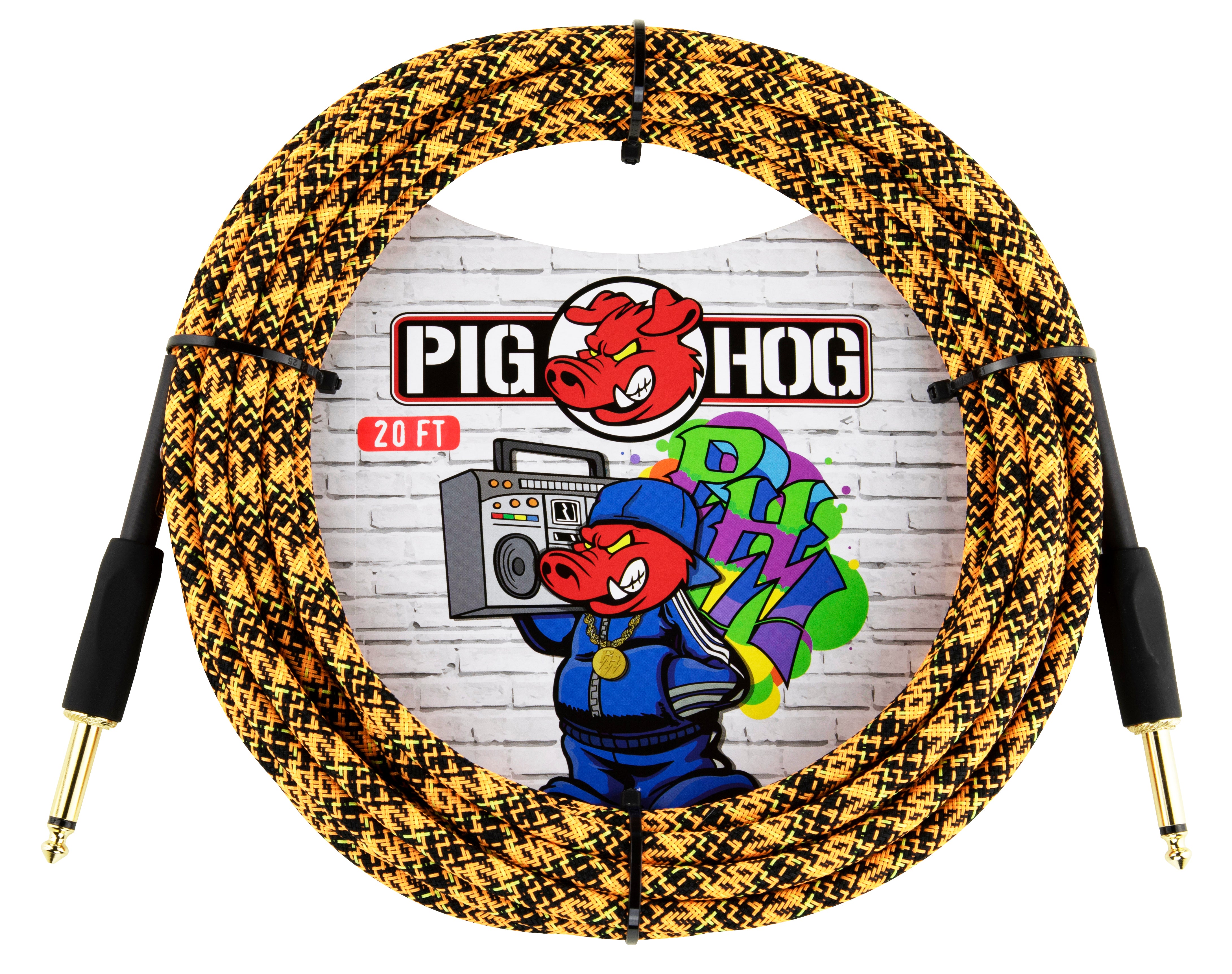 Pig Hog "Orange Graffiti" Instrument Cable