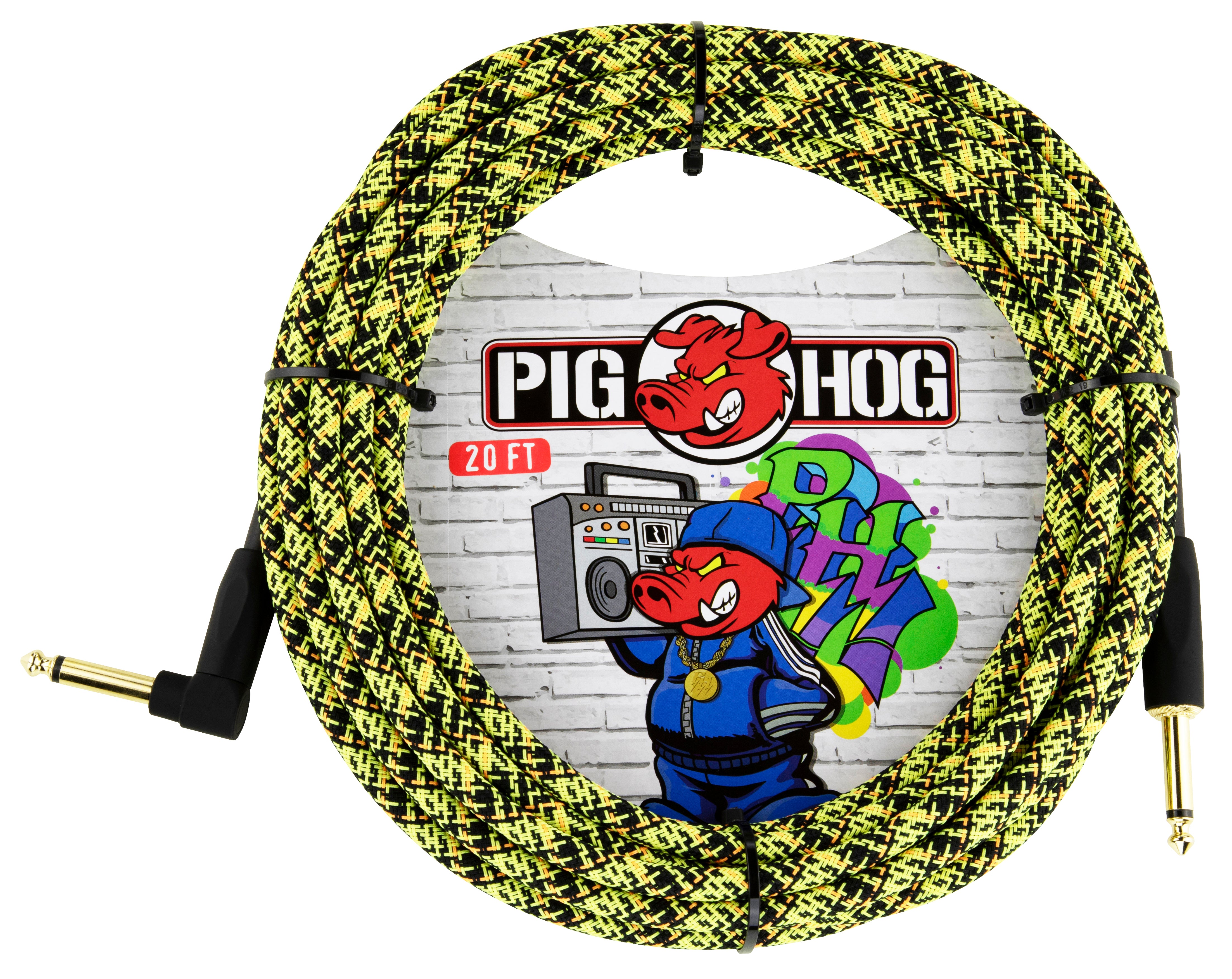 Pig Hog "Yellow Graffiti" Instrument Cable