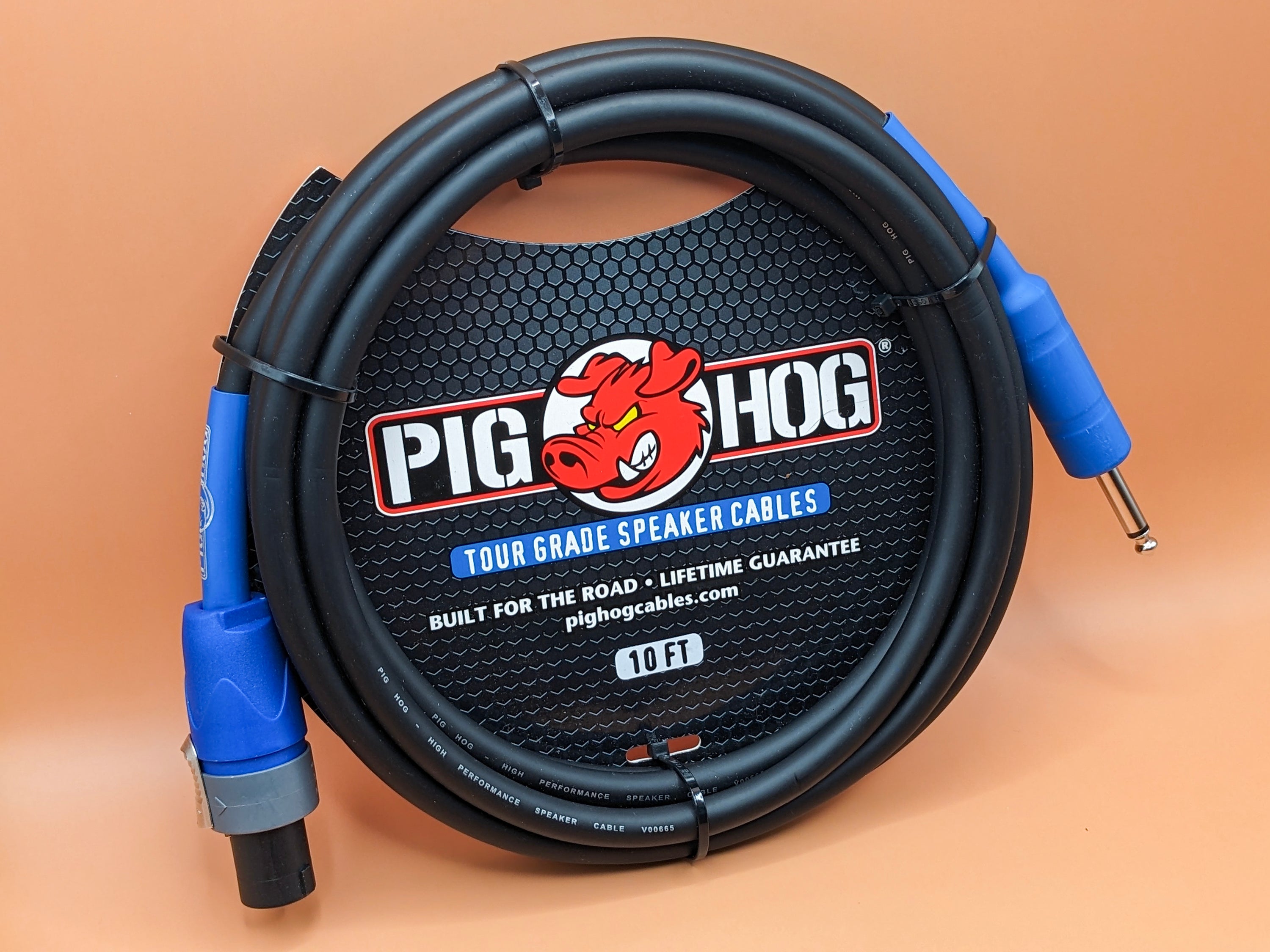 Pig Hog 10ft Speaker Cable, Speakon to 1/4”