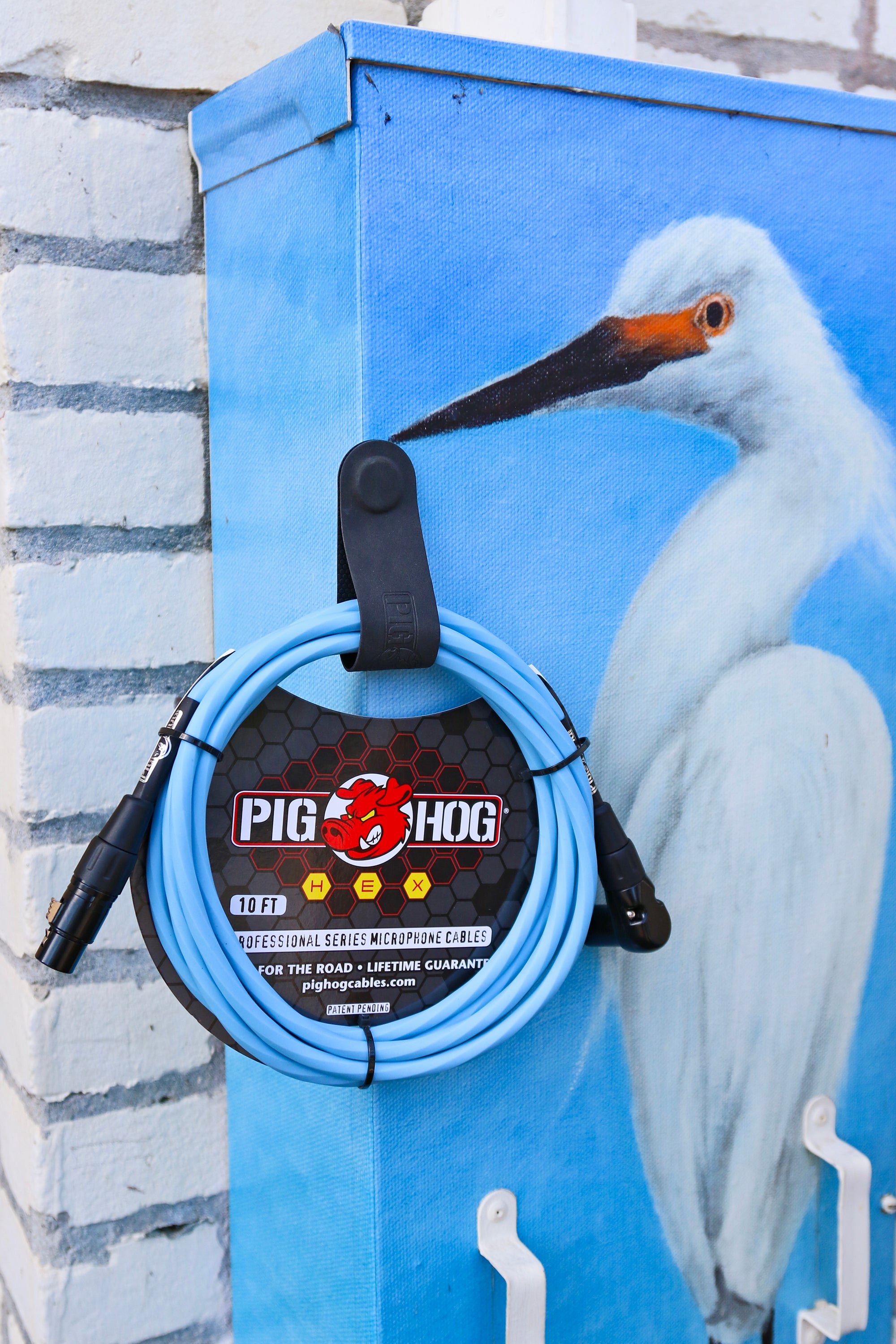 Pig Hog Hex Series Right Angle Mic Cable - Daphne Blue