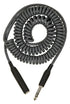 Hex Series Coiled Headphone Extension Cable, 1/4" - 15ft - Charcoal Grey