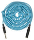 Hex Series Coiled Headphone Extension Cable, 1/4" - 25ft - Daphne Blue