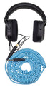 Hex Series Coiled Headphone Extension Cable, 1/4" - 25ft - Daphne Blue