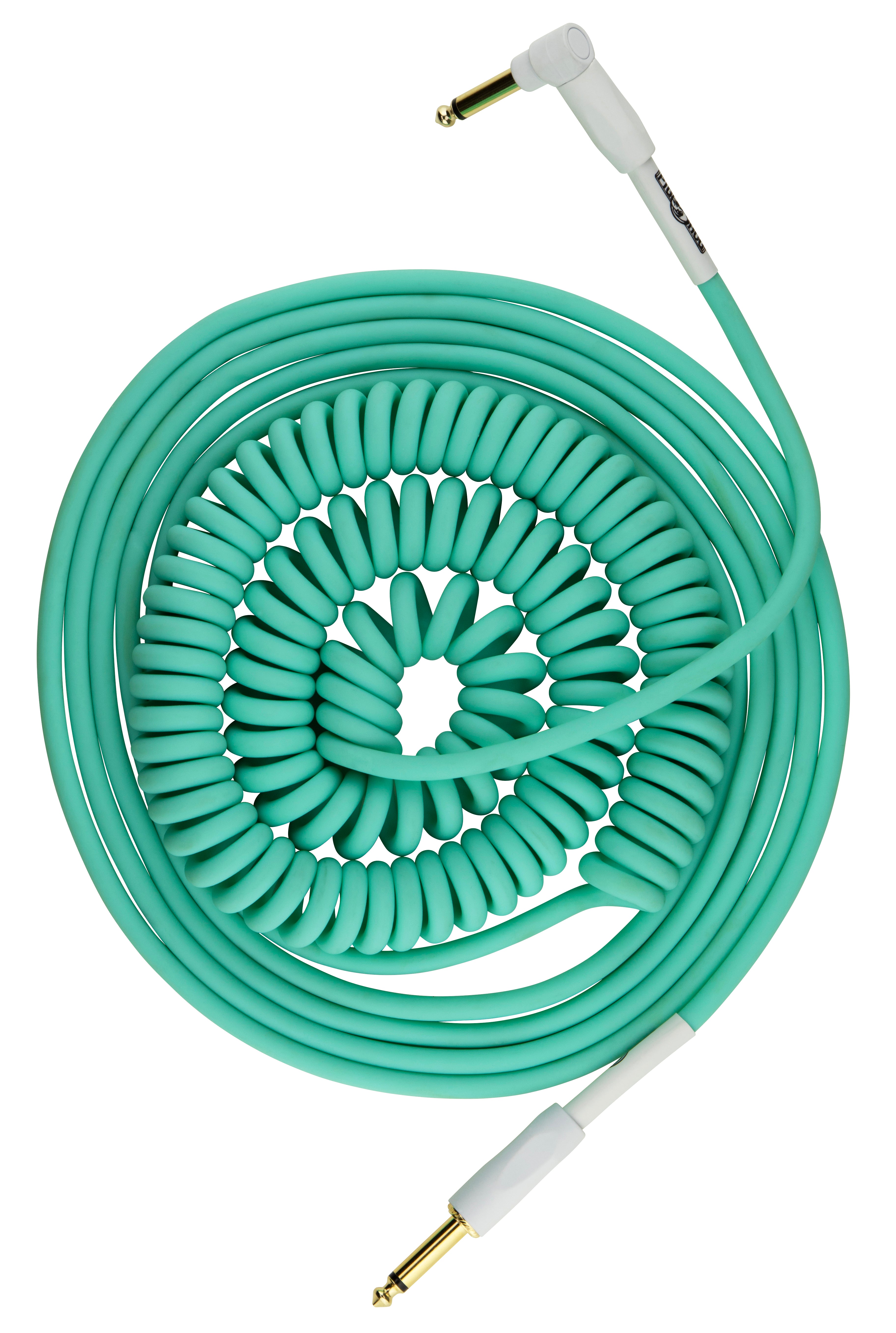 Pig Hog "Half Coil" Instrument Cable, Seafoam Green