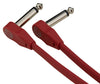 Pig Hog Lil Pigs 1ft Low Profile Patch Cables - 2 pack, Candy Apple Red