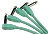 Pig Hog Lil Pigs 6in Low Profile Patch Cables - 4 pack, Seafoam Green