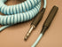 Hex Series Coiled Headphone Extension Cable, 1/4" - 15ft - Daphne Blue