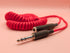 Hex Series Coiled Headphone Extension Cable, 1/4" - 25ft - Candy Apple Red