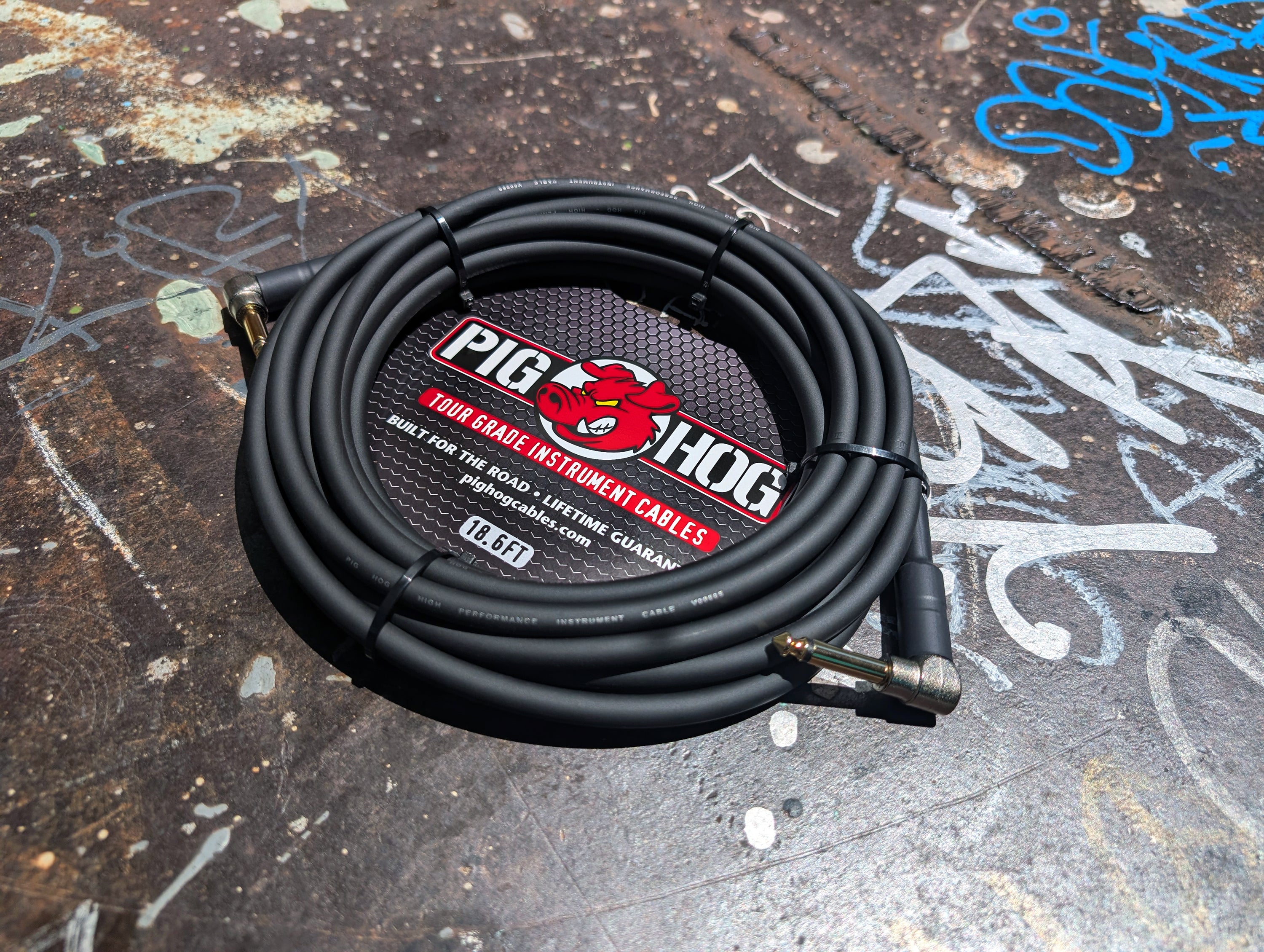 Pig Hog 18.6ft Instrument Cable, Rt Angle to Rt Angle