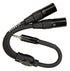 Pig Hog Solutions - 6" Y cable, 3.5 mm to Dual XLR (M)