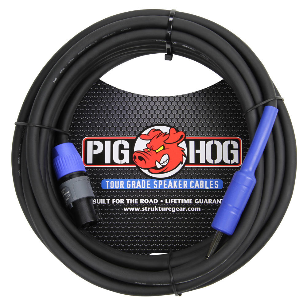 Pig Hog 25ft Speaker Cable, Speakon to 1/4"