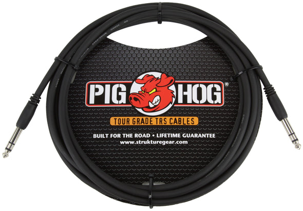 Pig Hog 10ft 1/4" TRS - 1/4" TRS Cable