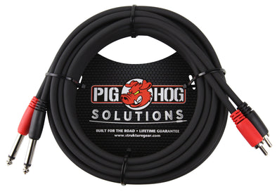 Pig Hog Solutions - 15ft RCA-1/4" Dual Cable