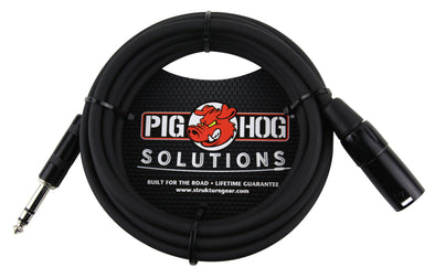 Pig Hog Solutions - 10ft TRS(M)-XLR(M) Balanced Cable