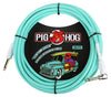 Pig Hog "Seafoam Green" Instrument Cable, 20ft Right Angle