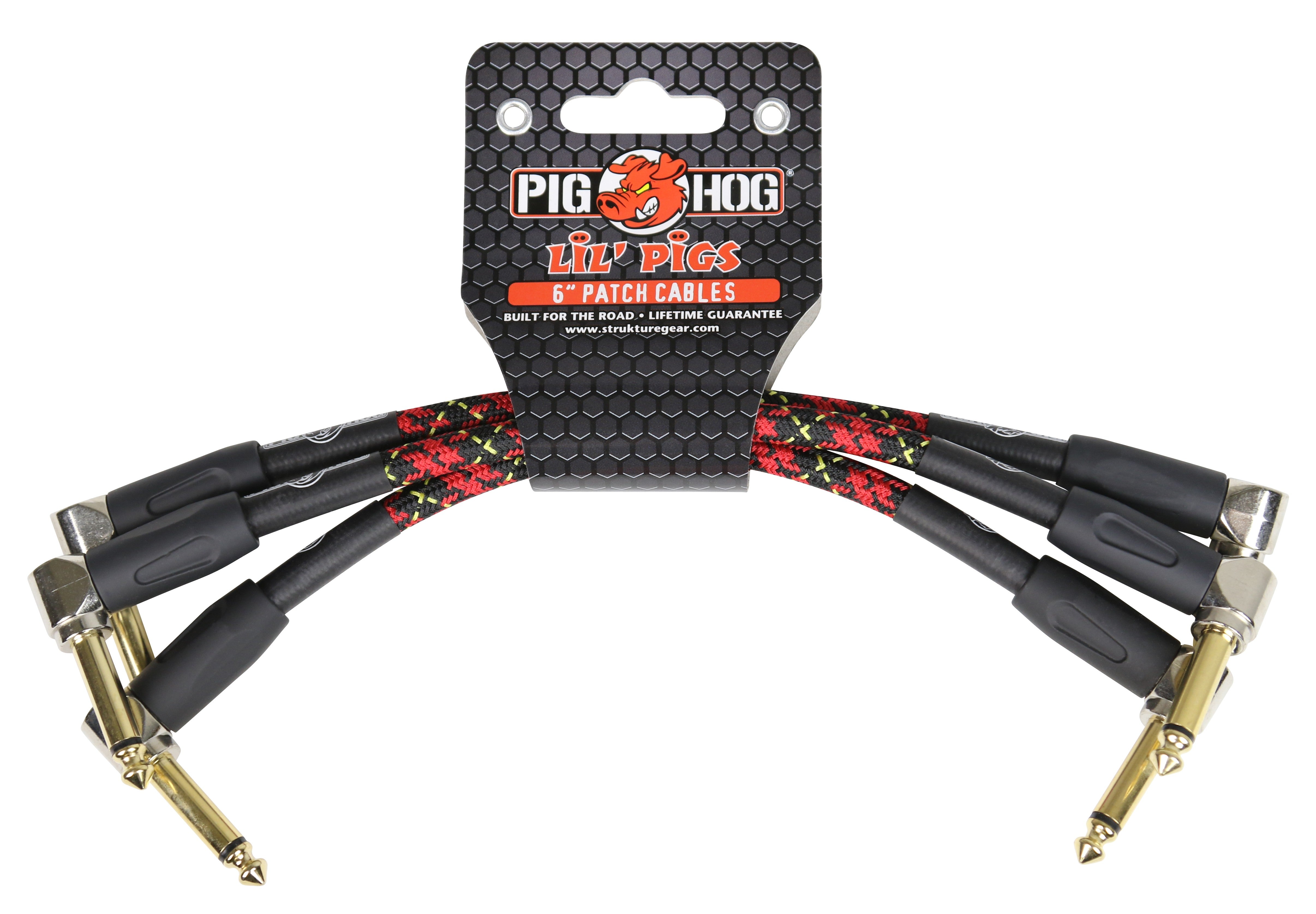 Pig Hog Lil Pigs "Tartan Plaid" 6in Patch Cables