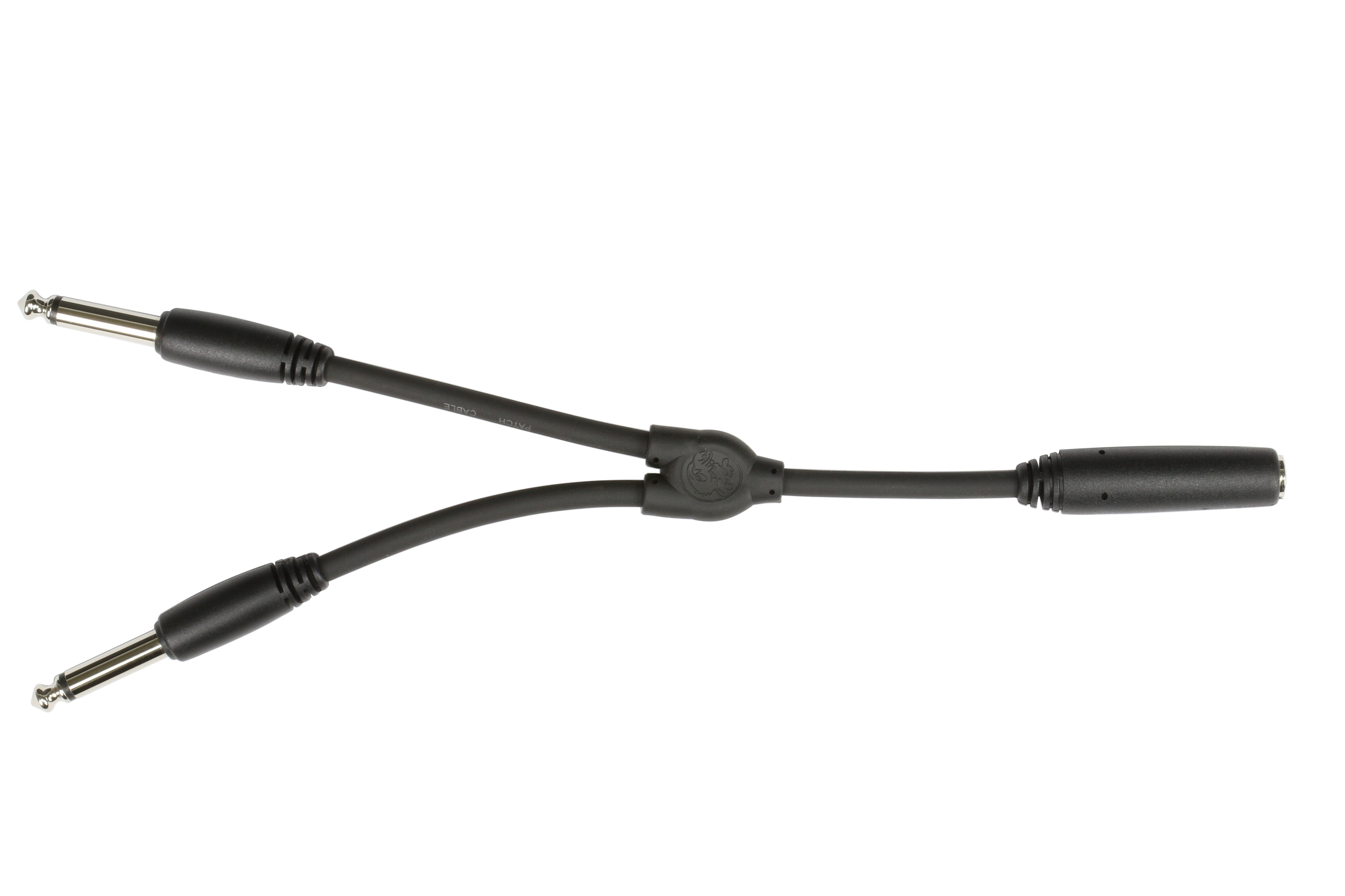 Pig Hog Solutions - 6" Y Cable, Mono 1/4"(F)-Dual Mono 1/4"(M)