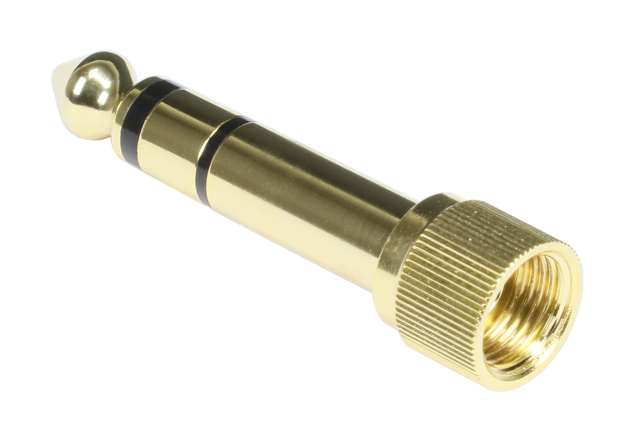 Pig Hog Solutions - 3.5mm(F)-1/4"(M) Stereo Adapter, Threaded