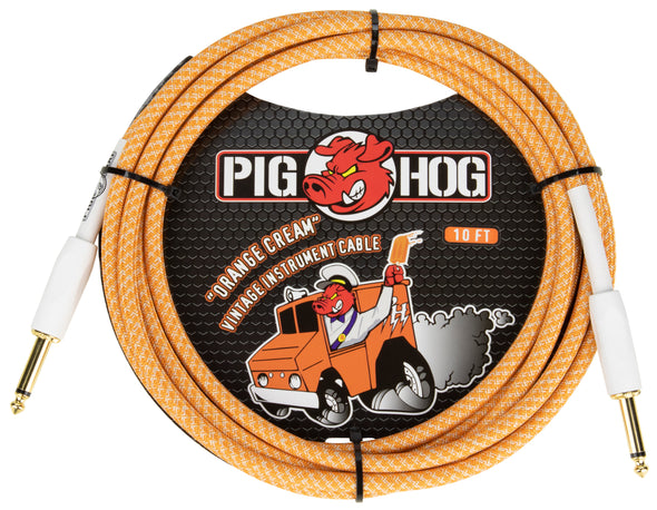Pig Hog "Orange Crème 2.0" Instrument Cable, 10ft