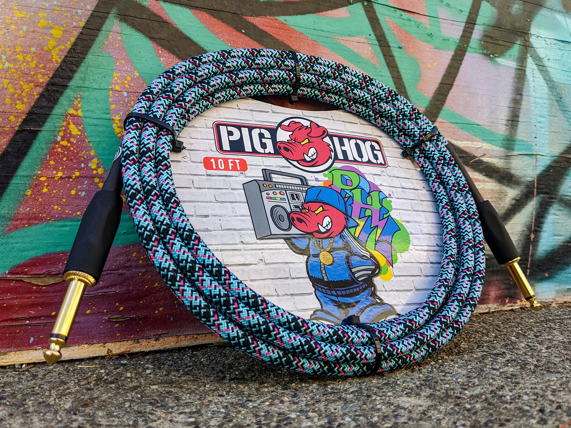 PIG HOG PCH20GBL CABLE PARA INSTRUMENTO DE ALTO RENDIMIENTO CON Graffiti Azul Tejido 610mt Conectores Recto 14 PIG HOG PCH20GBL CABLE PARA INSTRUMENTO DE ALTO RENDIMIENTO CON Graffiti Azul Tejido 610mt Conectores Recto 14