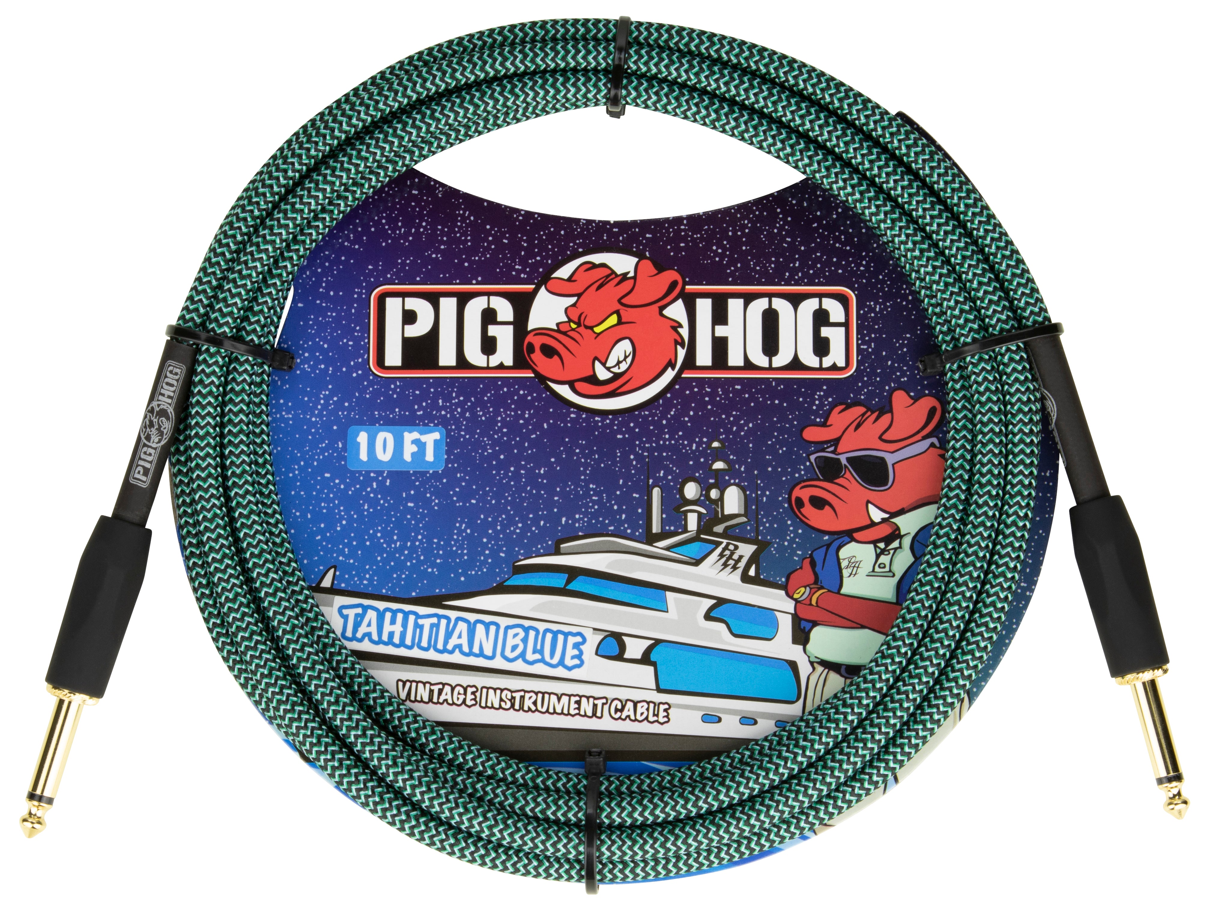 Pig Hog "Tahitian Blue" Instrument Cable