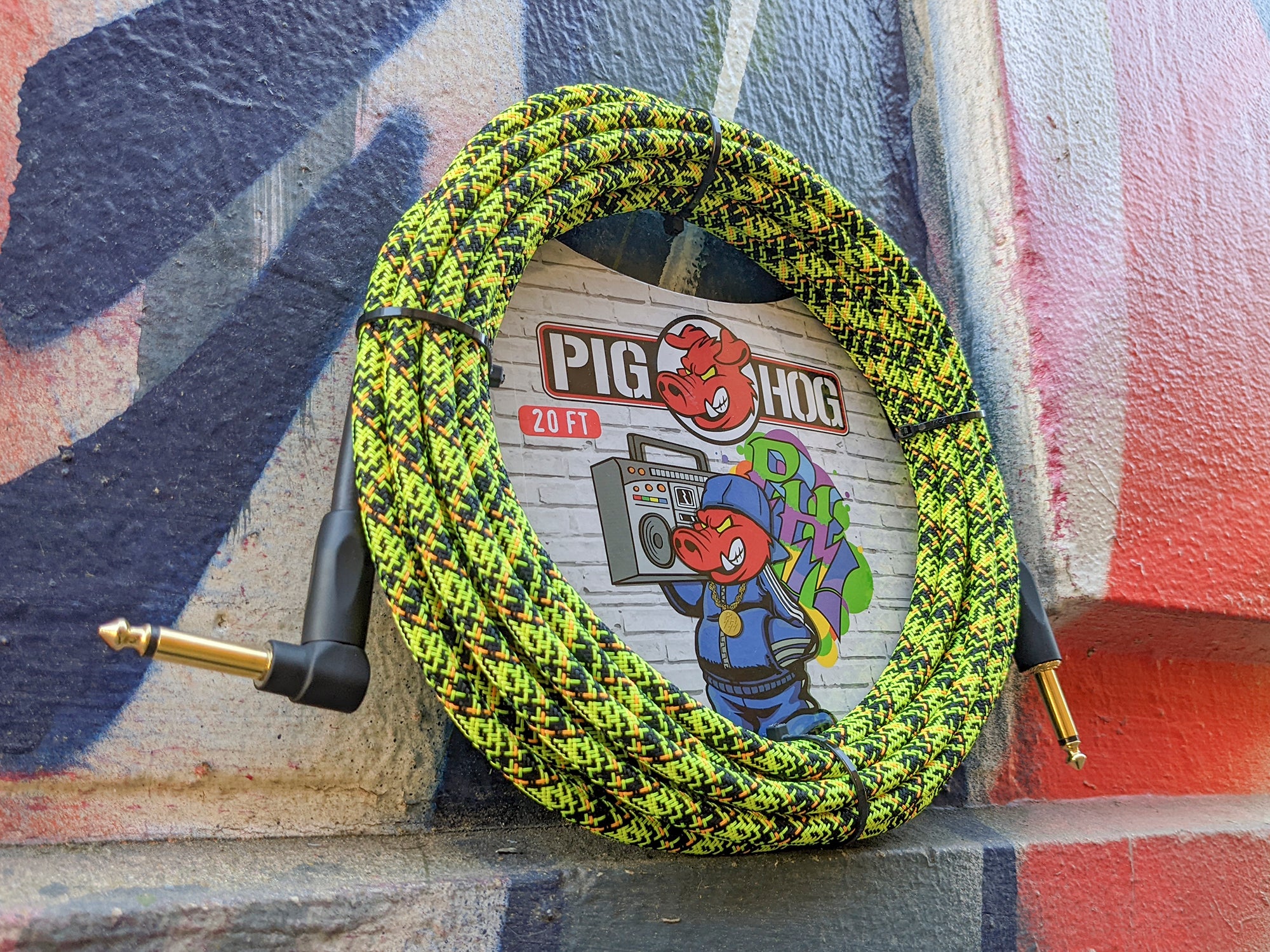 Pig Hog "Yellow Graffiti" Instrument Cable