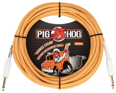 Pig Hog "Orange Crème 2.0" Instrument Cable, 20ft