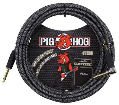 Pig Hog "Amplifier Grill" Instrument Cable, 20ft Right Angle