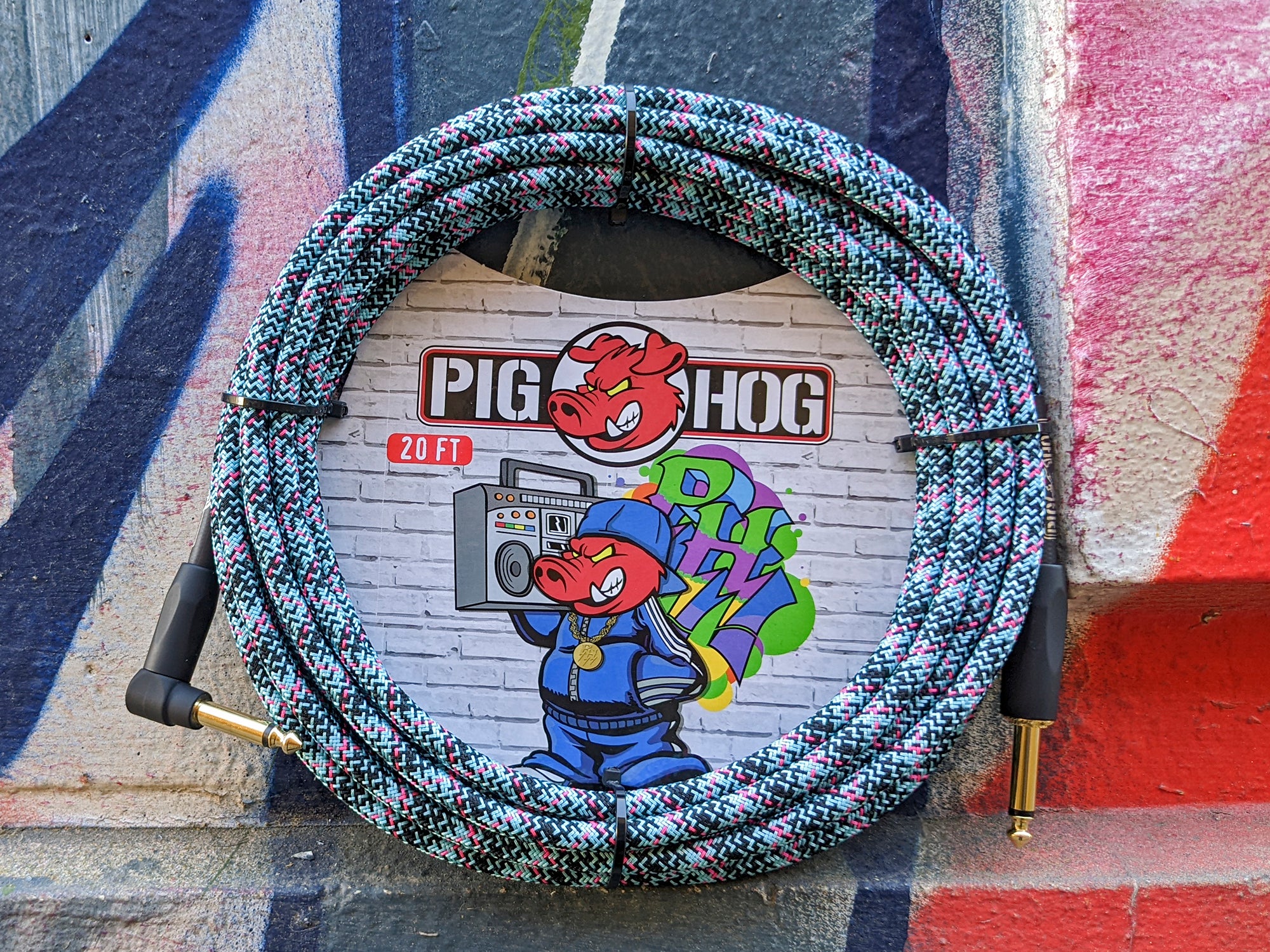 Pig Hog "Blue Graffiti" Instrument Cable