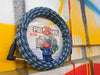 Pig Hog "Blue Graffiti" Instrument Cable, 20ft Right Angle