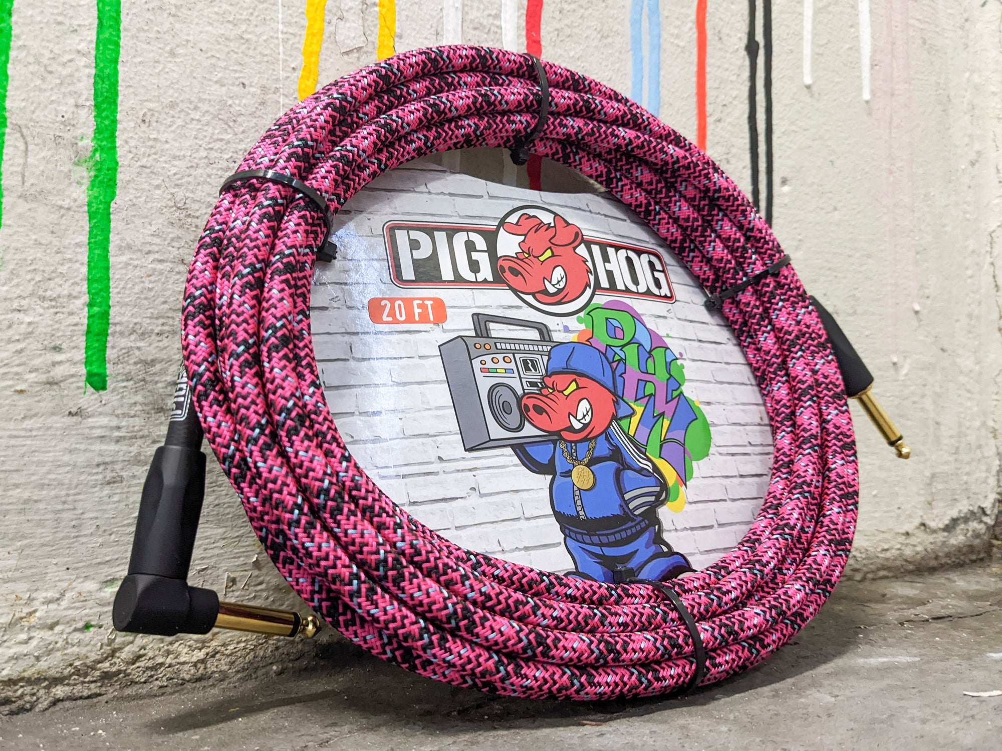 Pig Hog "Pink Graffiti" Instrument Cable