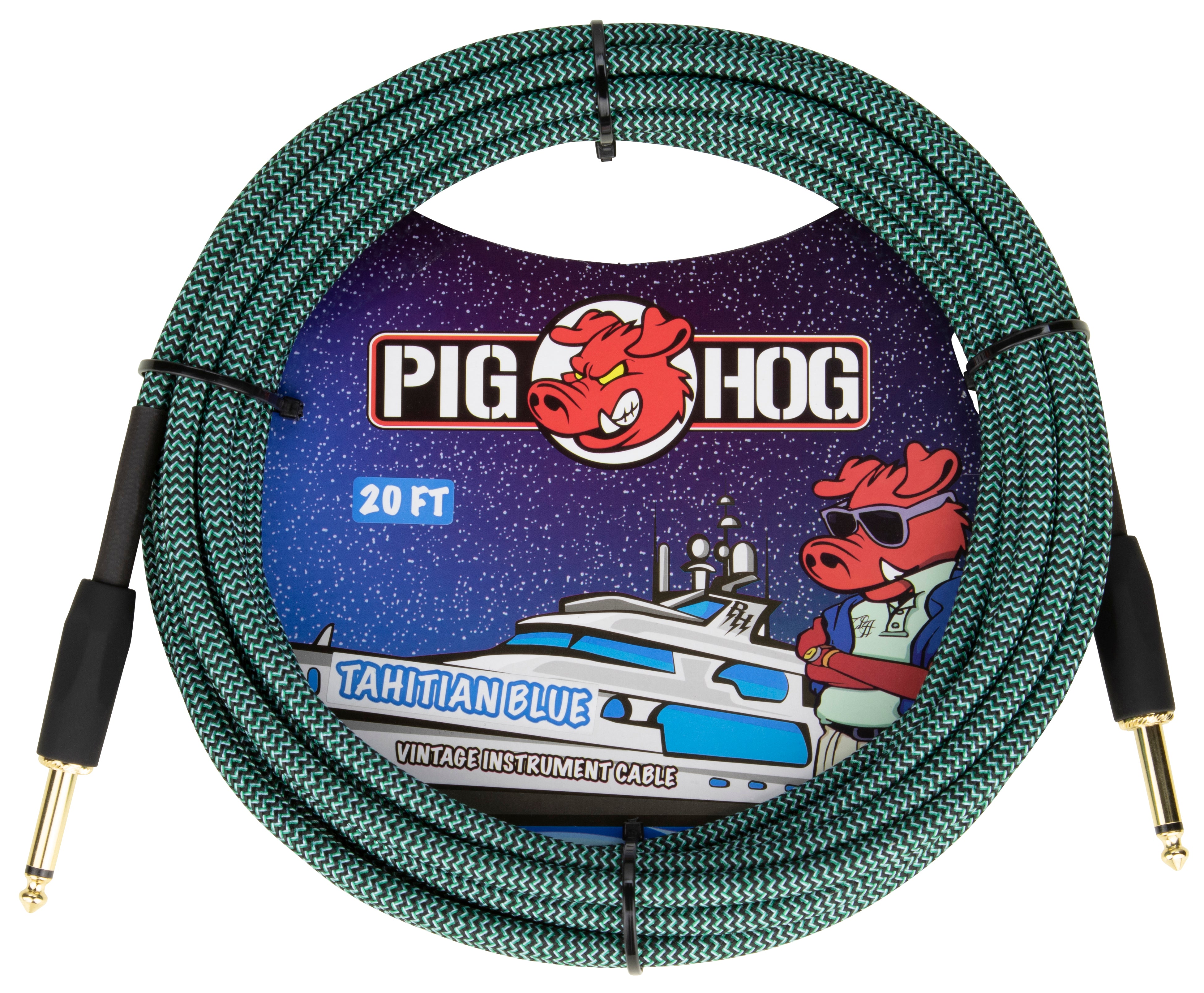 Pig Hog "Tahitian Blue" Instrument Cable